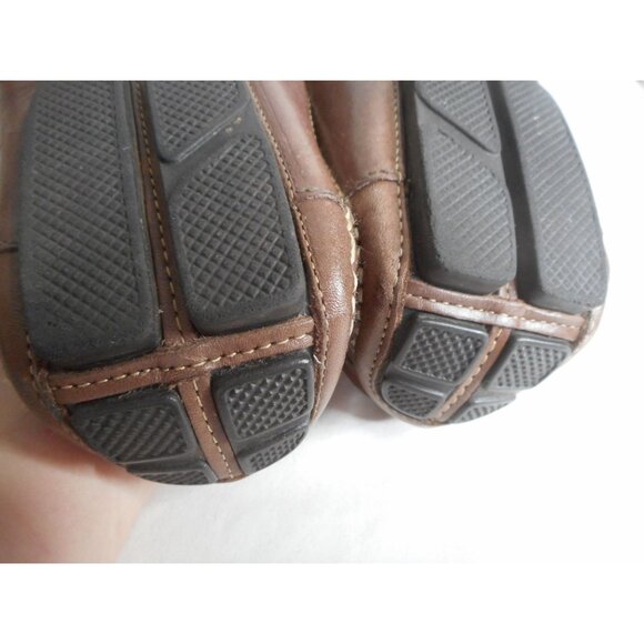 Clarks England mens brown casual slip on Driver Loafer shoes size 9 M leather up - Picture 10 of 10